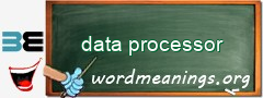 WordMeaning blackboard for data processor